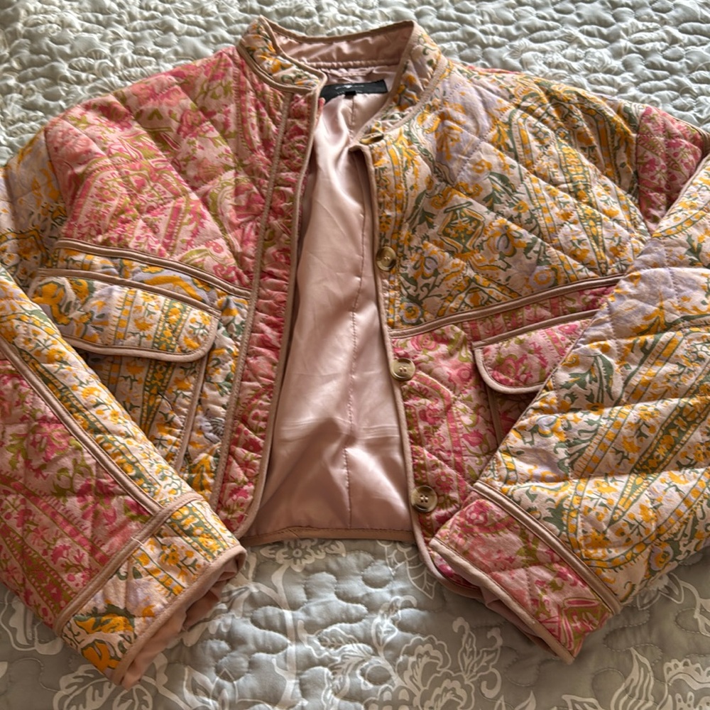 Women’s 7 got all mankind floral crop jacket